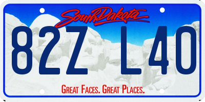 SD license plate 82ZL40