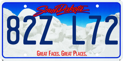 SD license plate 82ZL72