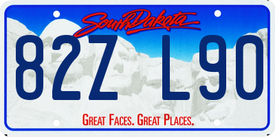 SD license plate 82ZL90