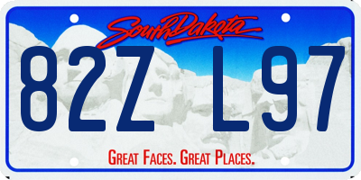 SD license plate 82ZL97