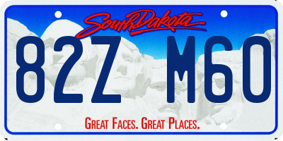 SD license plate 82ZM60