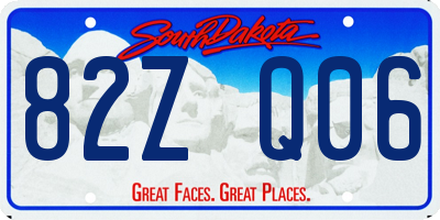 SD license plate 82ZQ06