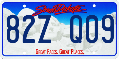 SD license plate 82ZQ09