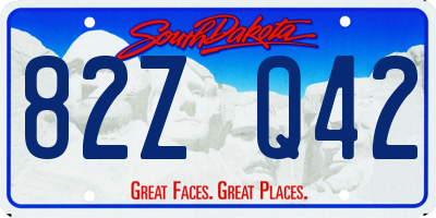 SD license plate 82ZQ42