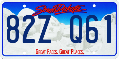 SD license plate 82ZQ61
