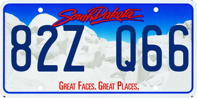 SD license plate 82ZQ66