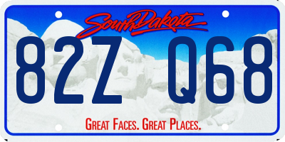 SD license plate 82ZQ68