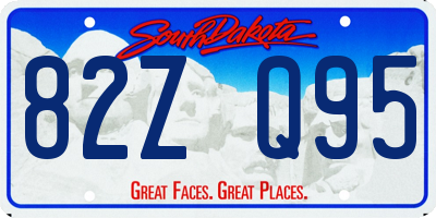 SD license plate 82ZQ95