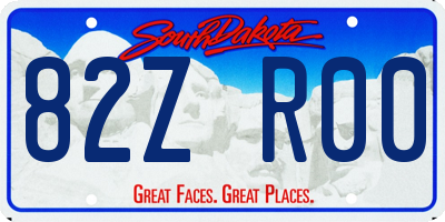 SD license plate 82ZR00