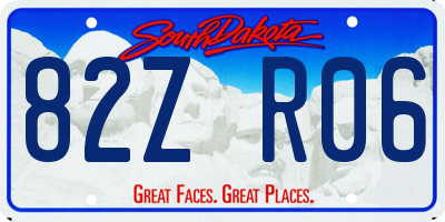 SD license plate 82ZR06