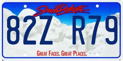SD license plate 82ZR79