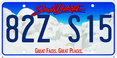 SD license plate 82ZS15