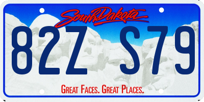 SD license plate 82ZS79