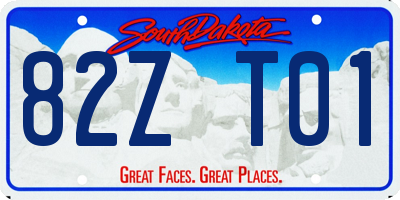 SD license plate 82ZT01