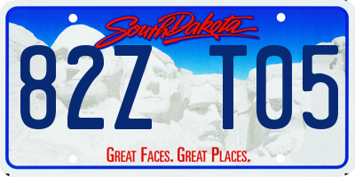SD license plate 82ZT05