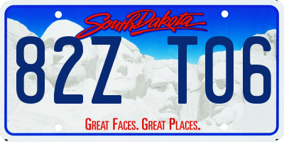 SD license plate 82ZT06