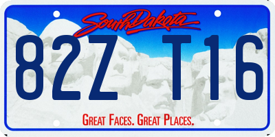 SD license plate 82ZT16
