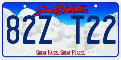 SD license plate 82ZT22