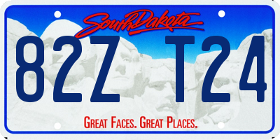 SD license plate 82ZT24