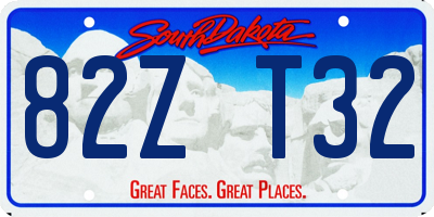 SD license plate 82ZT32
