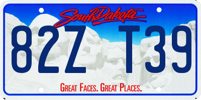 SD license plate 82ZT39