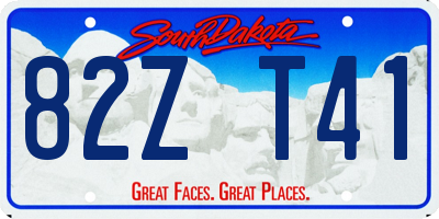 SD license plate 82ZT41