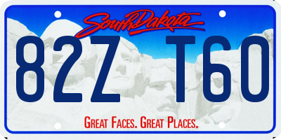 SD license plate 82ZT60