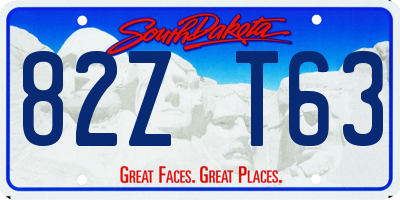 SD license plate 82ZT63