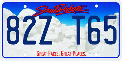 SD license plate 82ZT65