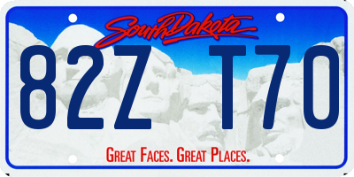 SD license plate 82ZT70