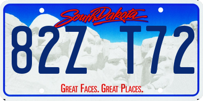 SD license plate 82ZT72