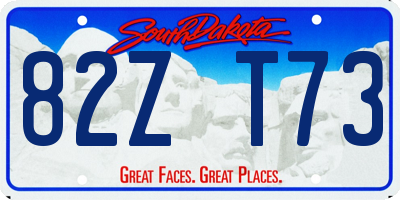SD license plate 82ZT73
