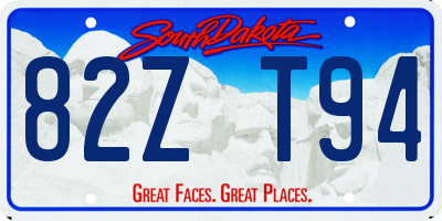 SD license plate 82ZT94