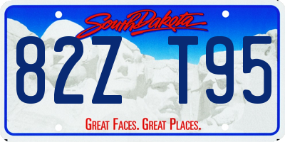 SD license plate 82ZT95