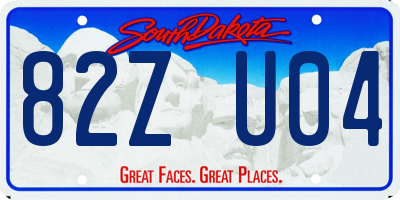 SD license plate 82ZU04