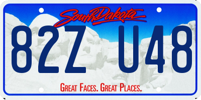 SD license plate 82ZU48