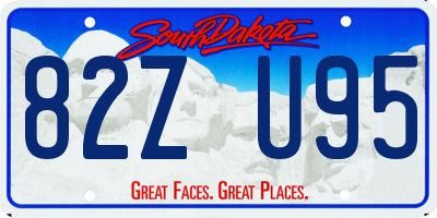 SD license plate 82ZU95