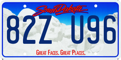 SD license plate 82ZU96