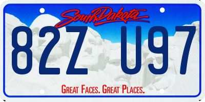 SD license plate 82ZU97