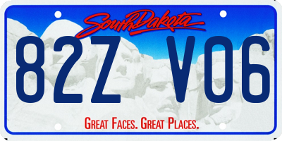 SD license plate 82ZV06