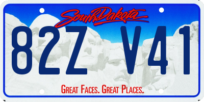 SD license plate 82ZV41