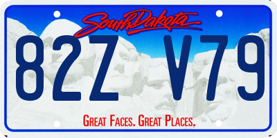 SD license plate 82ZV79