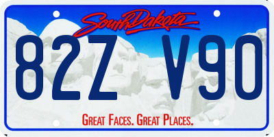 SD license plate 82ZV90