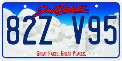 SD license plate 82ZV95