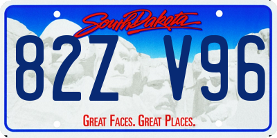 SD license plate 82ZV96