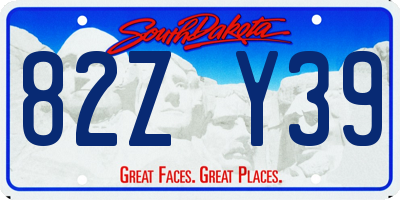 SD license plate 82ZY39