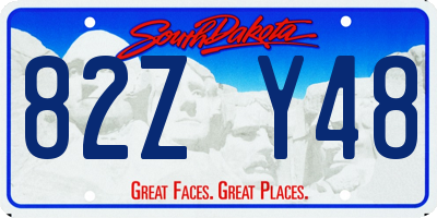 SD license plate 82ZY48