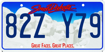 SD license plate 82ZY79