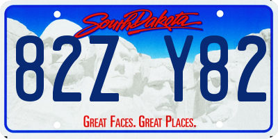 SD license plate 82ZY82