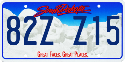 SD license plate 82ZZ15